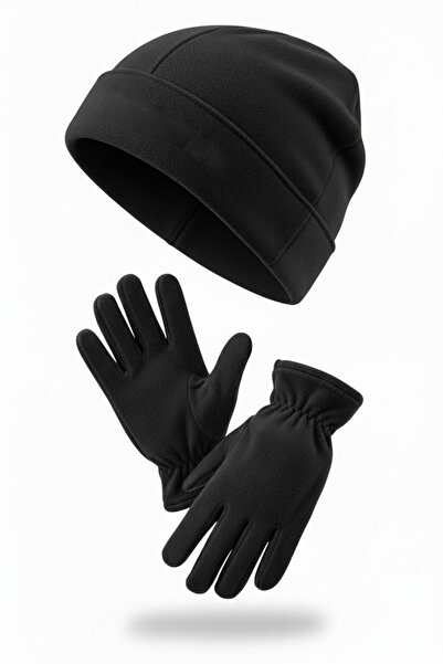 SINGLE SWORD Polar Beanie and Gloves - Black