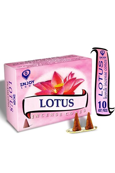ENJOY SHOP Lotus Konik Tütsü Lotus Çiçeği Kokulu Tütsü 10 Adet Not : Geri Akı...