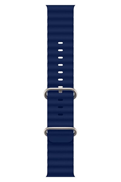 Quse Apple Watch Ocean Silikon Kordon – Lacivert – 46mm/45mm/44mm & Series 1-...