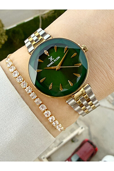 Daniel Klein Kristal Camlı Kadın Kol Saati Ve Hediye Bileklik