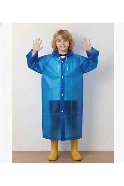 İMEXTECH Unisex Kids Blue Water Windproof Raincoat