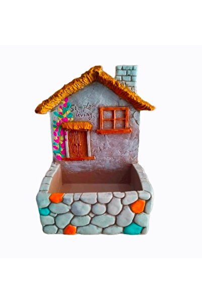 morlalem m Taş Dekorlu Saksı Mumluk Ev Silikon Kalıp K-917 Taş Tozu Polyester...