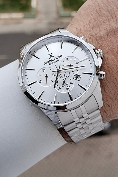 Daniel Klein Gümüş Renk İç Göstergeleri Aktif Fonksiyonlu Hediye Paketli Erke...