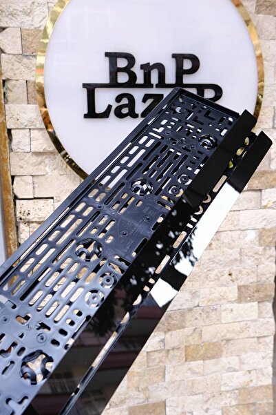 BNP LAZER PİANO BLACK / PARLAK SİYAH YAZISIZ PLEKSİ PLAKALIK (2 ADET)