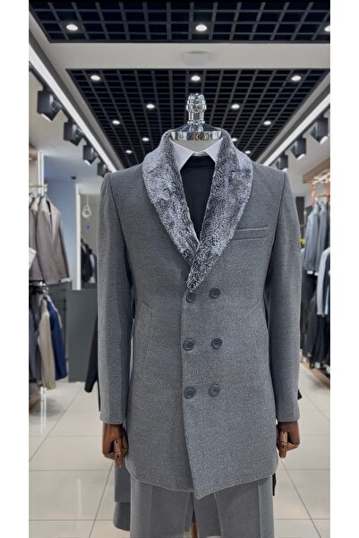 BT BABA TERZİ Slimfit Double Breasted Stamp Coat