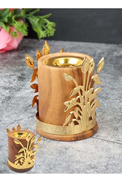 co arma Luxurious brown and golden incense burner