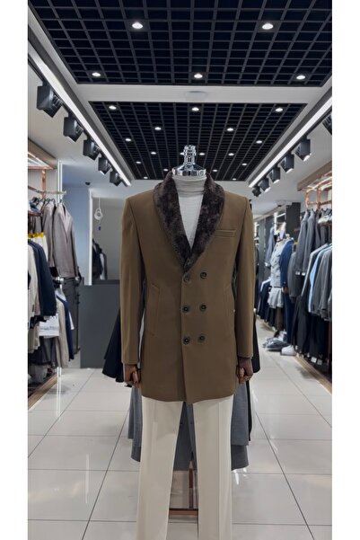 BT BABA TERZİ Slimfit Double Breasted Stamp Coat