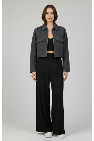 PERADO Yumuşak Crop ceket lacivert