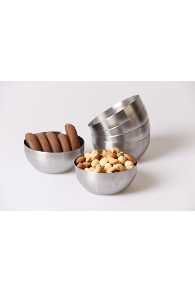 Asemi online Paslanmaz Çelik 6 Parça Çerezlik 9 cm Çap 4.5 cm Derinlik