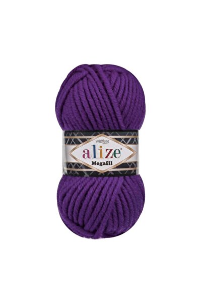 Alize Superlana Megafil Kalın Yünlü El Örgü İpi 100gr - 111 Mor