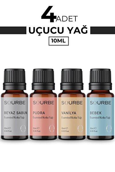 SOURBE Beyaz Sabun Vanilya Bebek Pudra Esansiyel Uçucu Koku Yağı Buhurdanlık ...