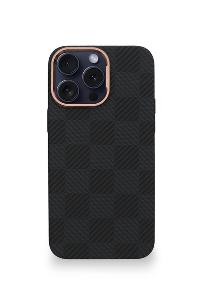 Velvoria حافظة نيو ووفن لهاتف آيفون 15 برو بتصميم شبكي ليلي