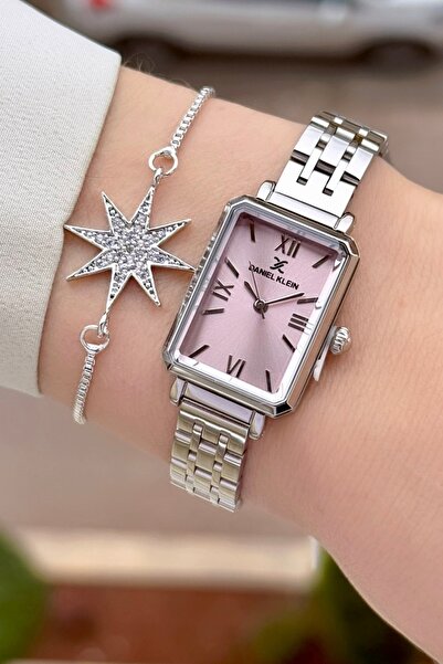 Daniel Klein Kadranı Pembe Kordonu Metalik Renk 2 Yıl Garantili Kadın Kol Saa...