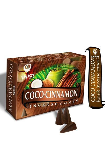 ENJOY SHOP Coconat-tarcın Cınnemon Konik Tütsü 10 Adet Tütsü Not :geri Akışlı...