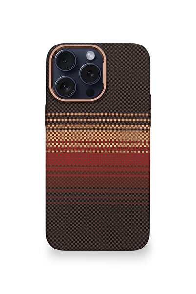 Velvoria حافظة نيو ووفن لهاتف آيفون 15 برو ماكس بخطوط نارية