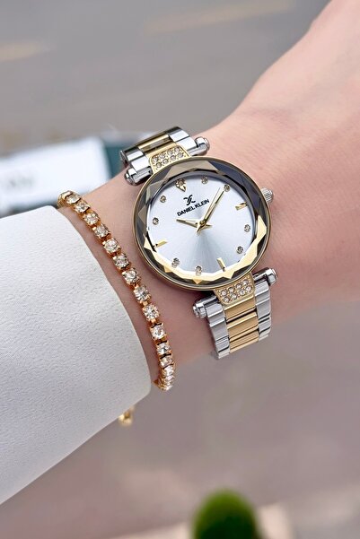 Daniel Klein Gold Gri Renk Ayarlanabilir Kordonlu 32 Mm Kadın Kol Saati ve He...