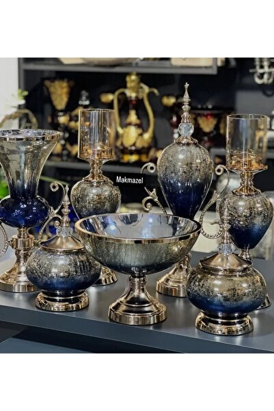 city gold 7 Parça Salon Seti Konsol Takımı Dekoratif