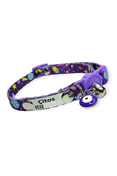 Ayz Aksesuar Güvenlik Kilitli Kedi Tasması, isimli Kedi Tasması, Kedi Künyesi...