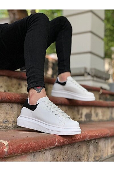 Generic Brand Multi Color - Er0547 Erb Thick High Sole White Black Lace-Up Sp...