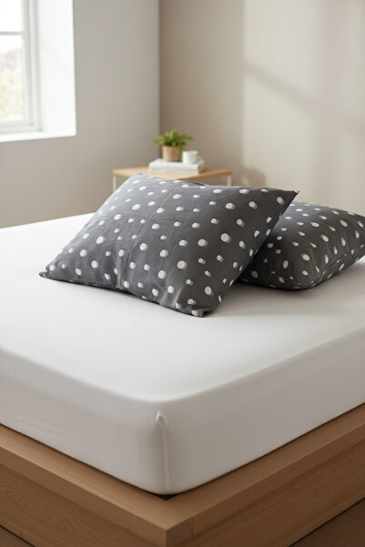 ŞENER HOME غطاء وسادة هوبي مكون من قطعتين من الساتان القطني 100% مقاس 50 × 70 سم