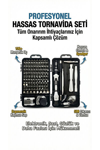 Genel Markalar Hassas Tornavida Seti Bilgisayar Pc Telefon Onarım Aracı Seti Manyetik 115 in 1 Tornavida SETİ