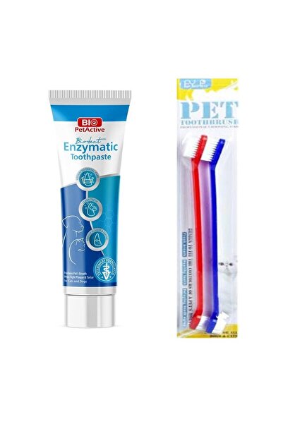 Bio PetActive Biodent Kedi Diş Macunu 100ml - Ikili Diş Fırçası