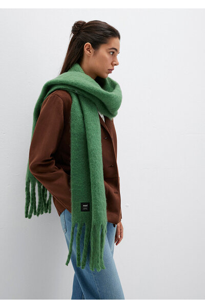 Mavi Tasseled Green Scarf 1912844-19133