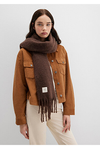 Mavi Tasseled Brown Scarf 1912807-81329