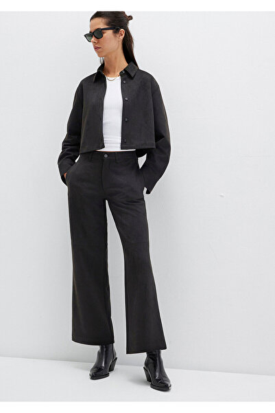 Mavi Faux Suede Black Trousers 1011087-900
