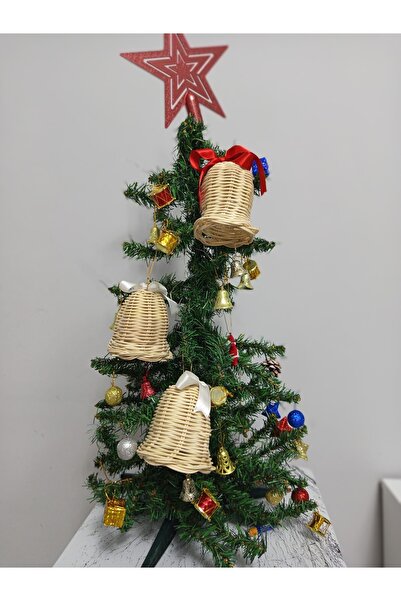 Rüya Dizayn 2’li Noel ağacı çamı dekoratif ahşap yılbaşı süsü çamı