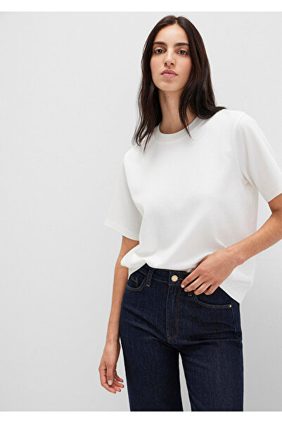 Mavi Tricou Ecru Basic Interlock Loose Fit / Croială Relaxată 1613820-70057