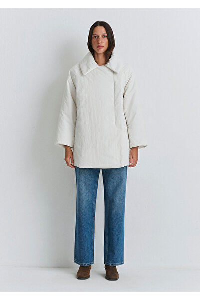 Mavi Παλτό εκρού με λεπτομέρεια γιακά, κανονική εφαρμογή / κανονικό κόψιμο 1110535-70052