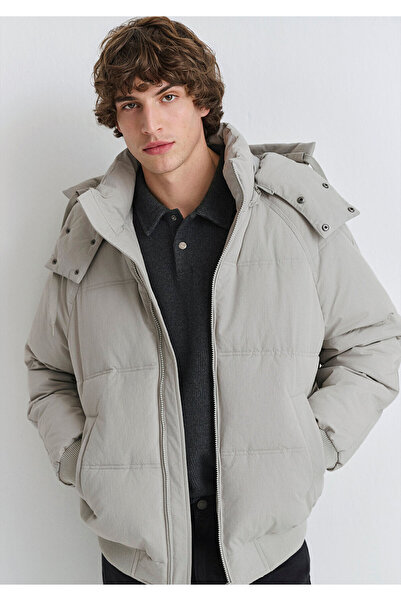 Mavi Hooded Gray Inflatable Jacket 0110553-86791