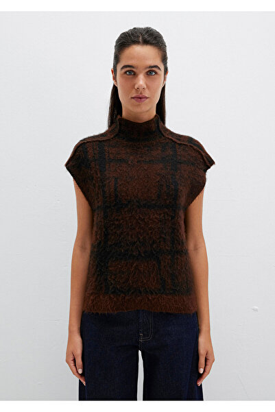 Mavi Brauner Pullover mit Stehkragen, reguläre Passform / normaler Schnitt 1710792-91201