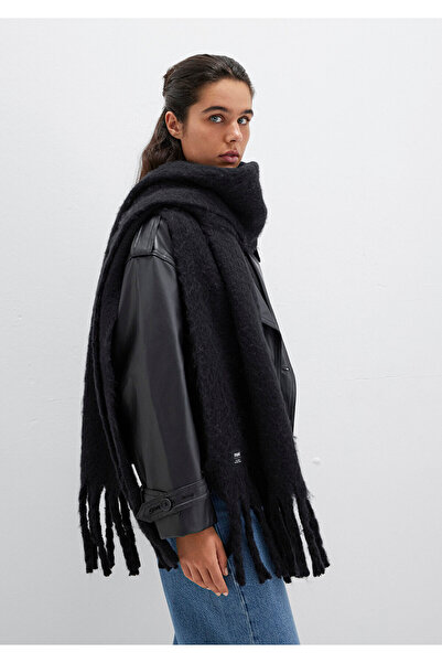 Mavi Tasseled Black Scarf 1912844-900