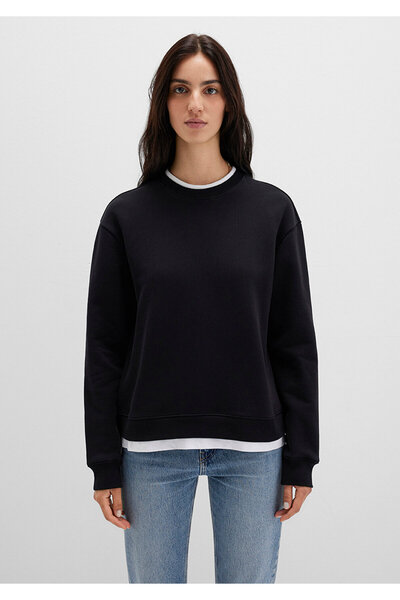 Mavi Μαύρο φούτερ με λαιμόκοψη 1S10435-900