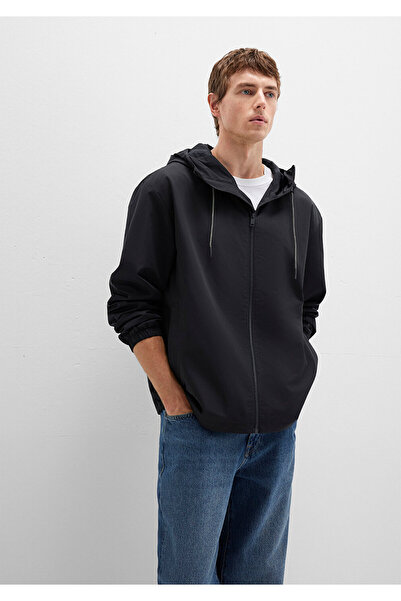 Mavi Μαύρο παλτό με κουκούλα 0110641-71379