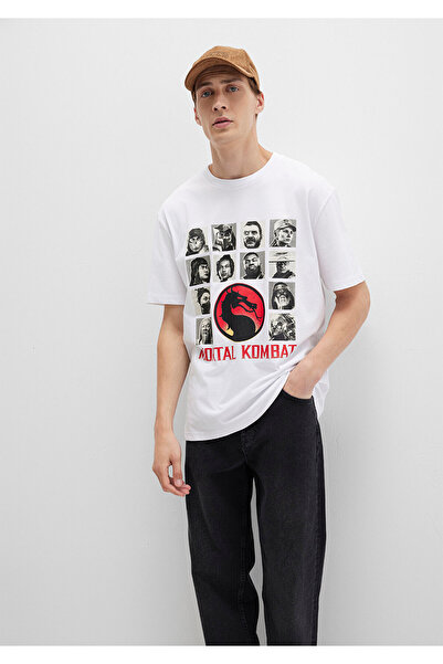 Mavi Mortal Kombat Printed White T-Shirt Loose Fit / Relaxed Fit 0612921-620