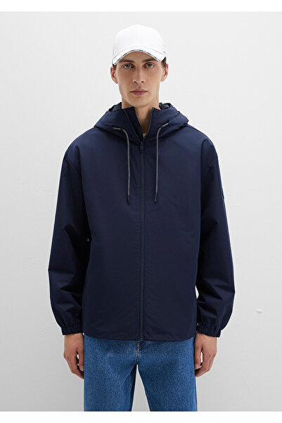 Mavi Marineblauer Mantel mit Kapuze 0110641-86623