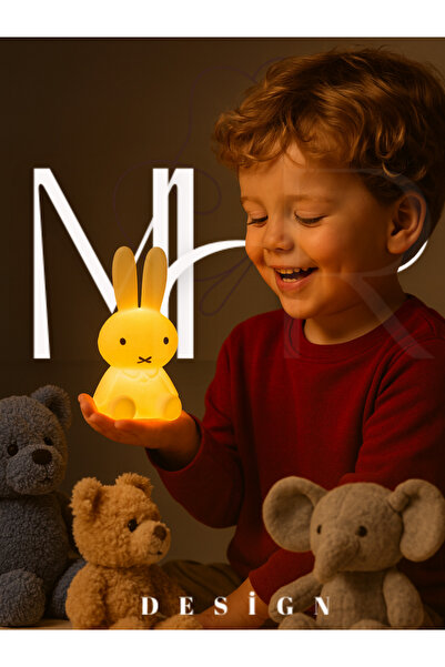 Genel Markalar Miffy Tavşan Gece Lambası Büyük Boy 24 Cm Pilli