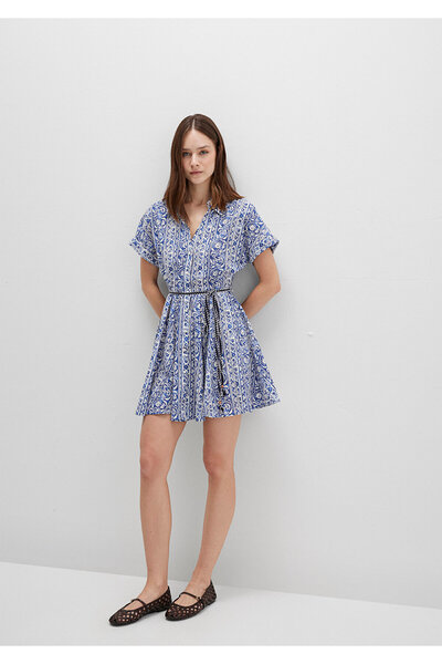 Mavi Printed Mini Dress with Laced Waist 1310763-91087