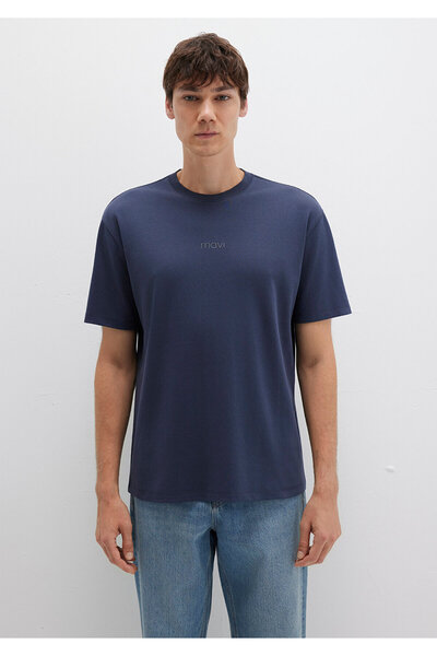 Mavi Λογότυπο Navy Blue Basic Interlock T-shirt Loose Fit / Χαλαρή Άνετη Κοπή 0613102-85315