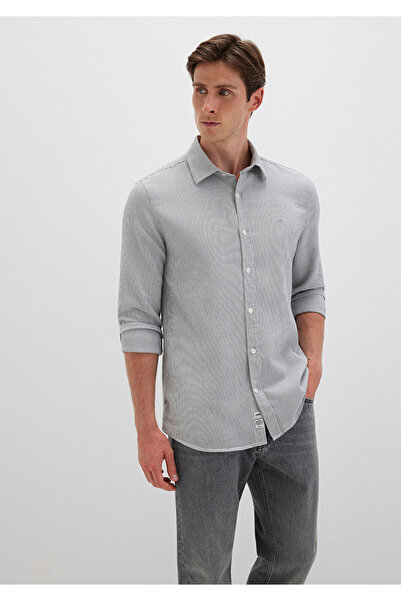 Mavi Ριγέ πράσινο πουκάμισο Slim Fit / Slim Fit 0211653-90861