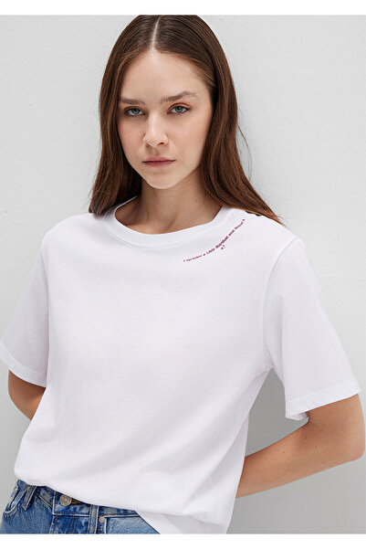 Mavi Tricou alb cu imprimeu Regular Fit / Normal Cut 1613486-620