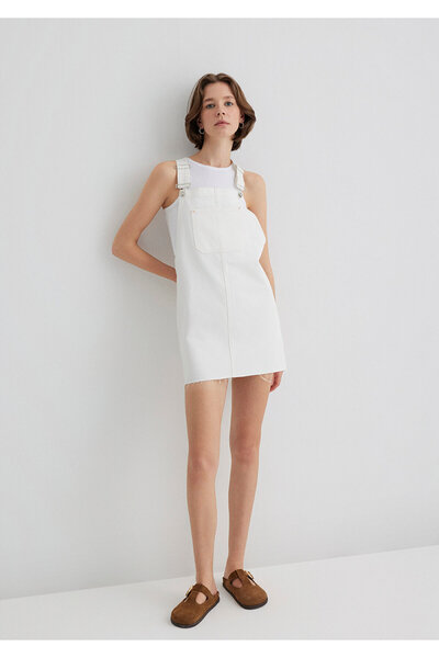 Mavi Iza Off White Jean Φόρεμα 1310662-89835