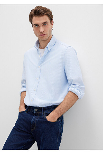 Mavi Cămașă albastră cu dungi Slim Fit / Slim Fit 0211402 -88654