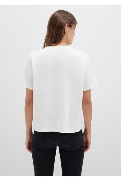 Mavi Μπλουζάκι MV Printed Interlock Ecru Regular Fit / Κανονική εφαρμογή 1613148-80194