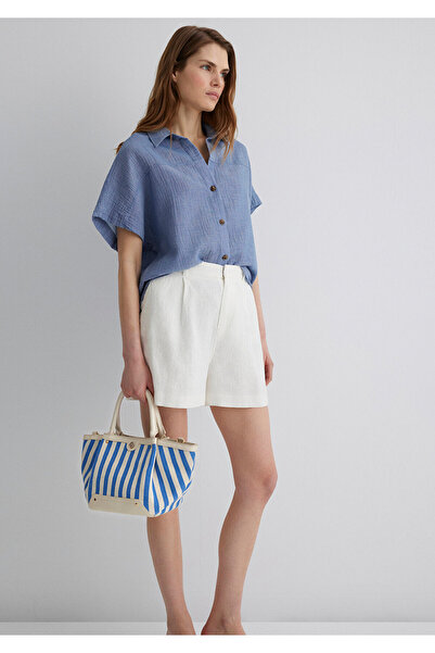 Mavi Geantă de umăr cu dungi 1913094-22189