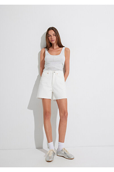 Mavi Millie 90s White Jean Shorts 1458989753