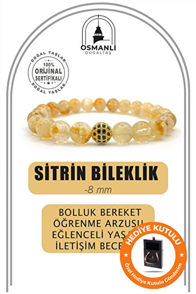 OSMANLI DOĞAL TAŞ Orijinal & Sertifikalı Sitrin Doğal Taş Kutulu & El Yapımı ...